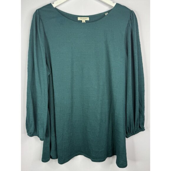 Max Studio Top Womens 2X Green Balloon Sleeves Pullover NEW Holiday Office - Picture 1 of 12